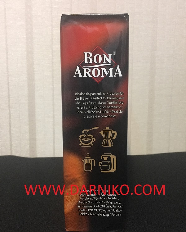 پودر قهوه بون آروما 250 گرم پاکت وکیوم BON AROMA COFFEE 250 GR POLAND