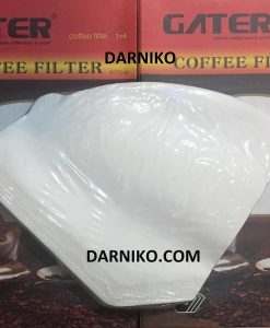 فیلتر کاغذی وی V60 سایز 103 گاتر 40 عددی GATER فیلتر قهوه جوش کاغذی سفید