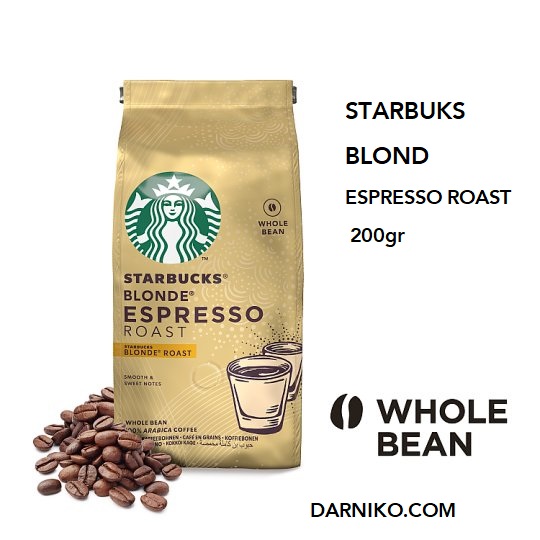 دانه قهوه بلوند اسپرسو روست استارباکس Starbucks BLOND Espresso Roast 200GR دانه قهوه بلوند اسپرسو روست استارباکس Starbucks BLOND Espresso Roast