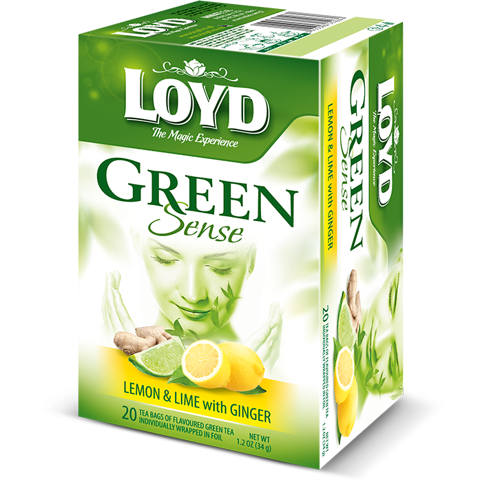 darniko-loyd-green-sense-lemon-ginger دمنوش چای سبز با لیمو وزنجبیل لوید