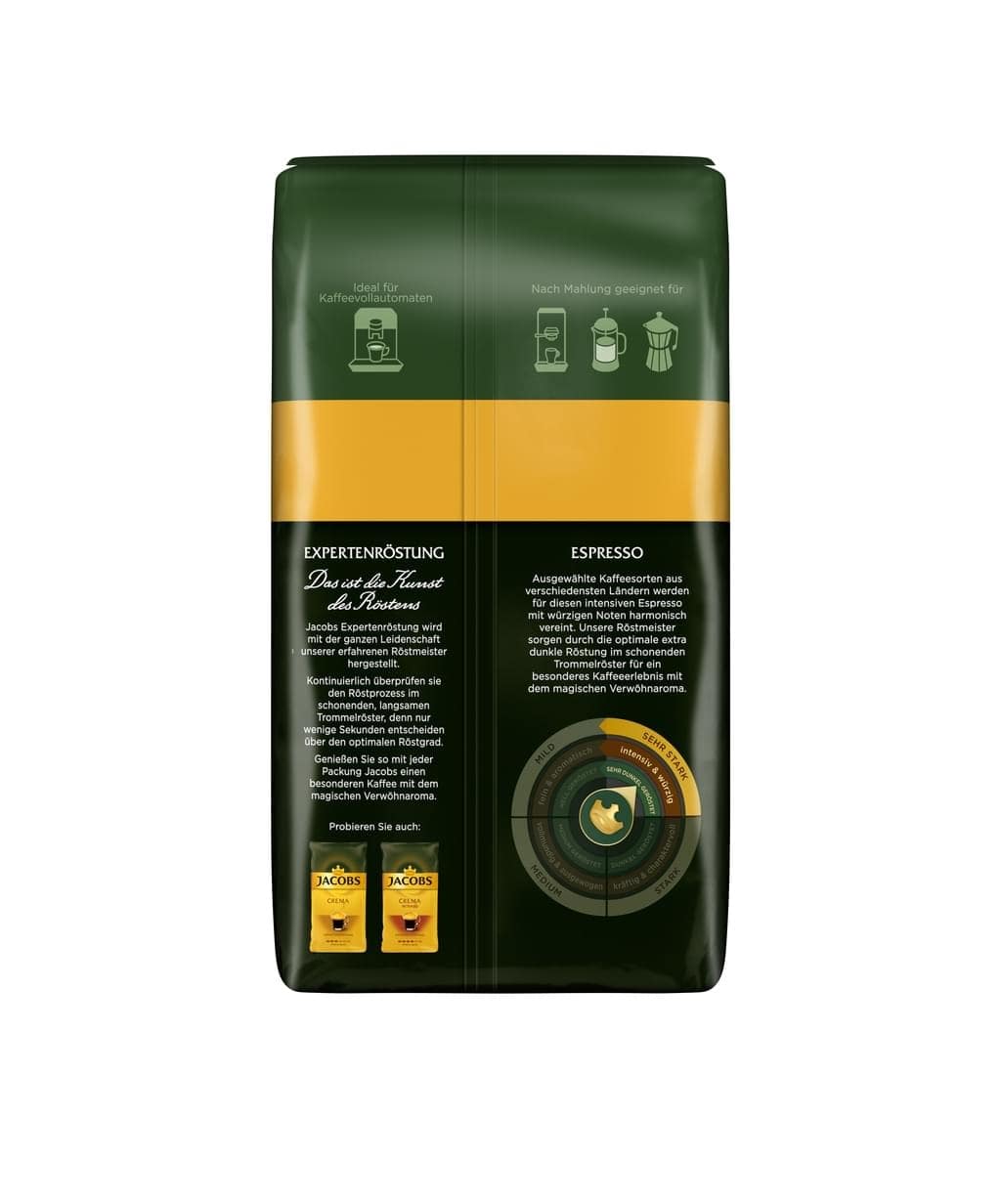 دانه قهوه جاکوبز اسپرسو JACOBS ESPRESSO EXPERTENRÖSTUNG 1kg دانه قهوه جاکوبز اسپرسو JACOBS ESPRESSO EXPERTENRÖSTUNG 1kg