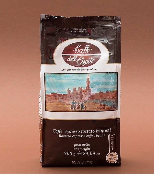 دانه قهوه کافه دل اوسپیته Lucaffe' Caffe' Dell'Ospite لوکافه دانه قهوه اسپرسو پرکافئین کافه دل اوسپیته
